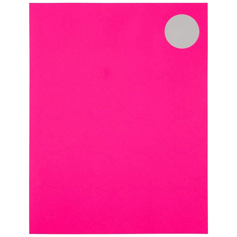 JAM PAPER Circle Label Sticker Seals - 1 2/3 Inch Diameter - Neon Pink - 120 Round Labels/Pack - Image 5